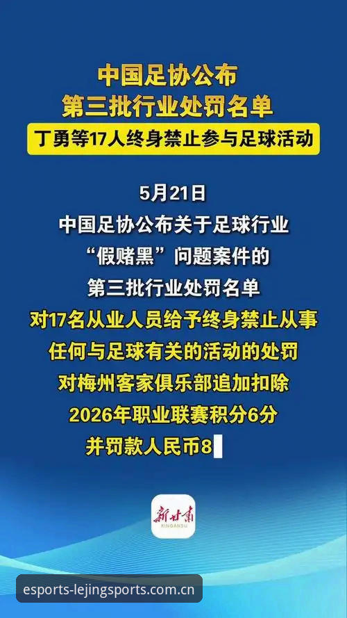 中国足协第三批禁足名单最新动态：17人终身禁赛，48人受罚，行业整顿持续升级